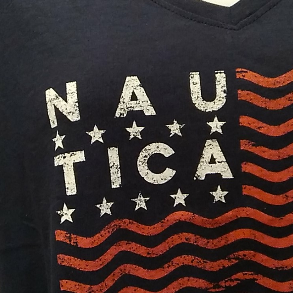 Nwt Nautica Navy Vneck T'shirt - Picture 5 of 7
